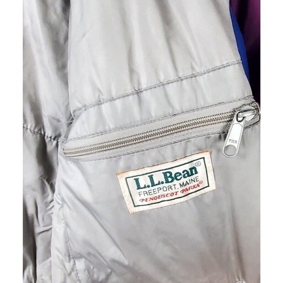 Vintage LL BEAN‎ Purple Insulated Waterproof  PENOBSCOT Parka XL 70s-90s Amazing - Picture 7 of 9